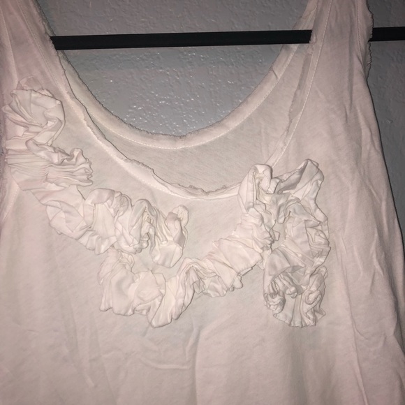 White Ruffled Tank - Picture 2 of 3